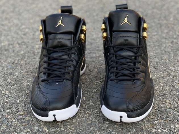 'Reptile' AO6068-007 Black Jordan Air Metallic 12 Retro Gold-White 0810